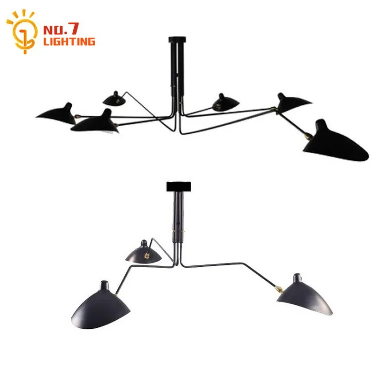 Home Bathroom Lighting Design - Industrial Dawn Spider Serge Mouille Ceiling