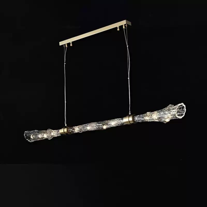 Home Bathroom Lighting Design - Glass Branch Modern Long Pendant Light