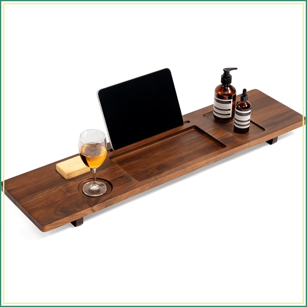 Bath Caddy Tray - Teak Bathtub Tray for Freestanding Tubs