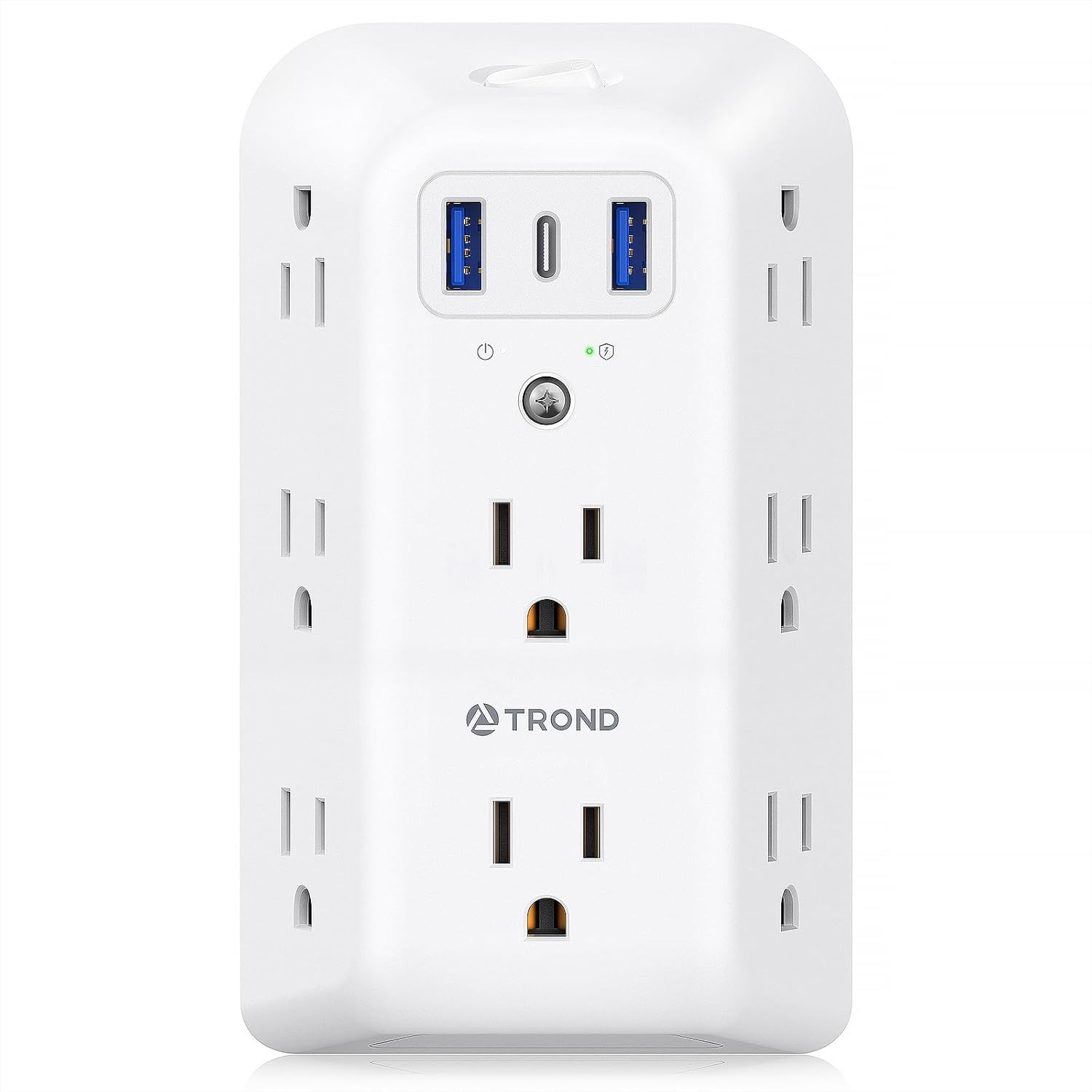 Home Bathroom Images - Surge Protector 8 Outlet Extender with