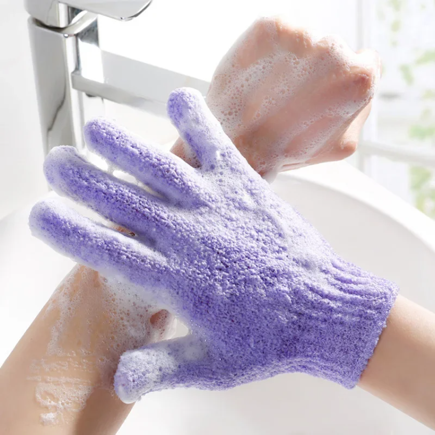 Home Bathroom Cleaning Kit - Body Cleaning Gloves Washcloth Soft Brush