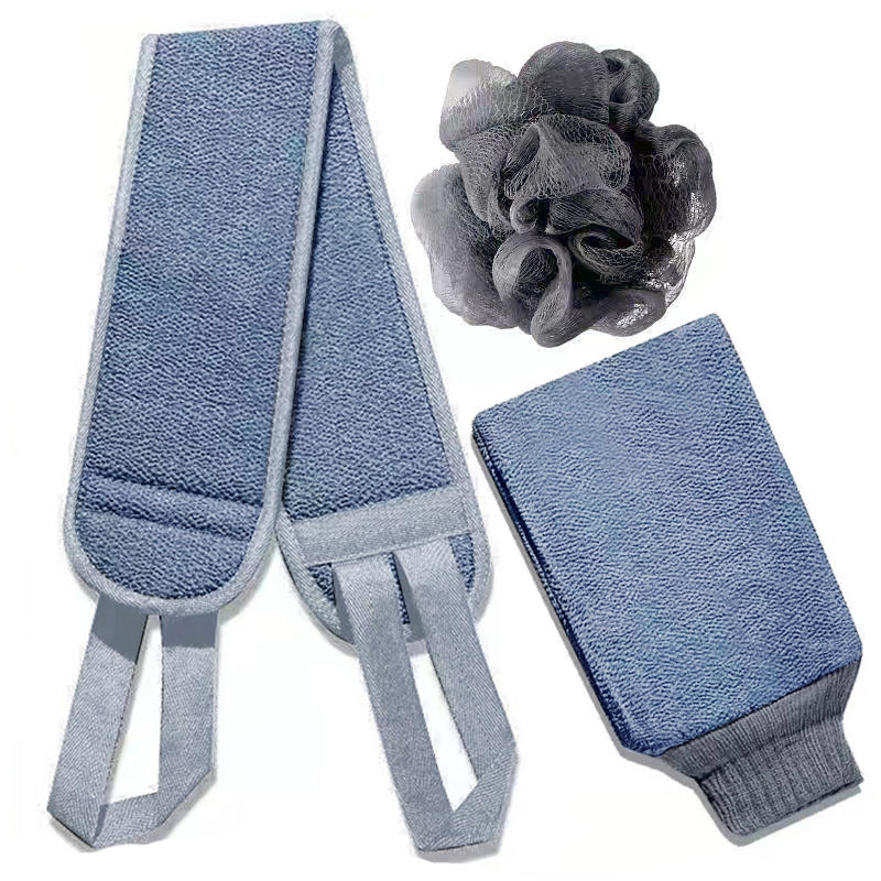 Home Bathroom Cleaning Kit - 1/3Pcs Body Cleaning Washcloth Soft Brush
