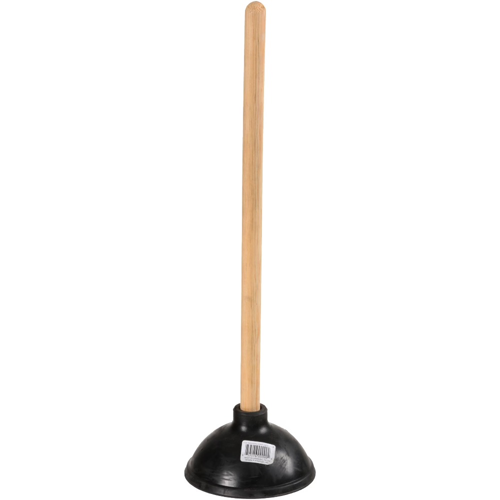 Plunger Toilet - Rubber Toilet Plunger with Wooden Handle