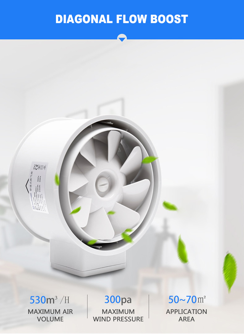 2026 6'' Inline Duct Fan Air V - огляд і ціна Home Bathroom Vent Fans