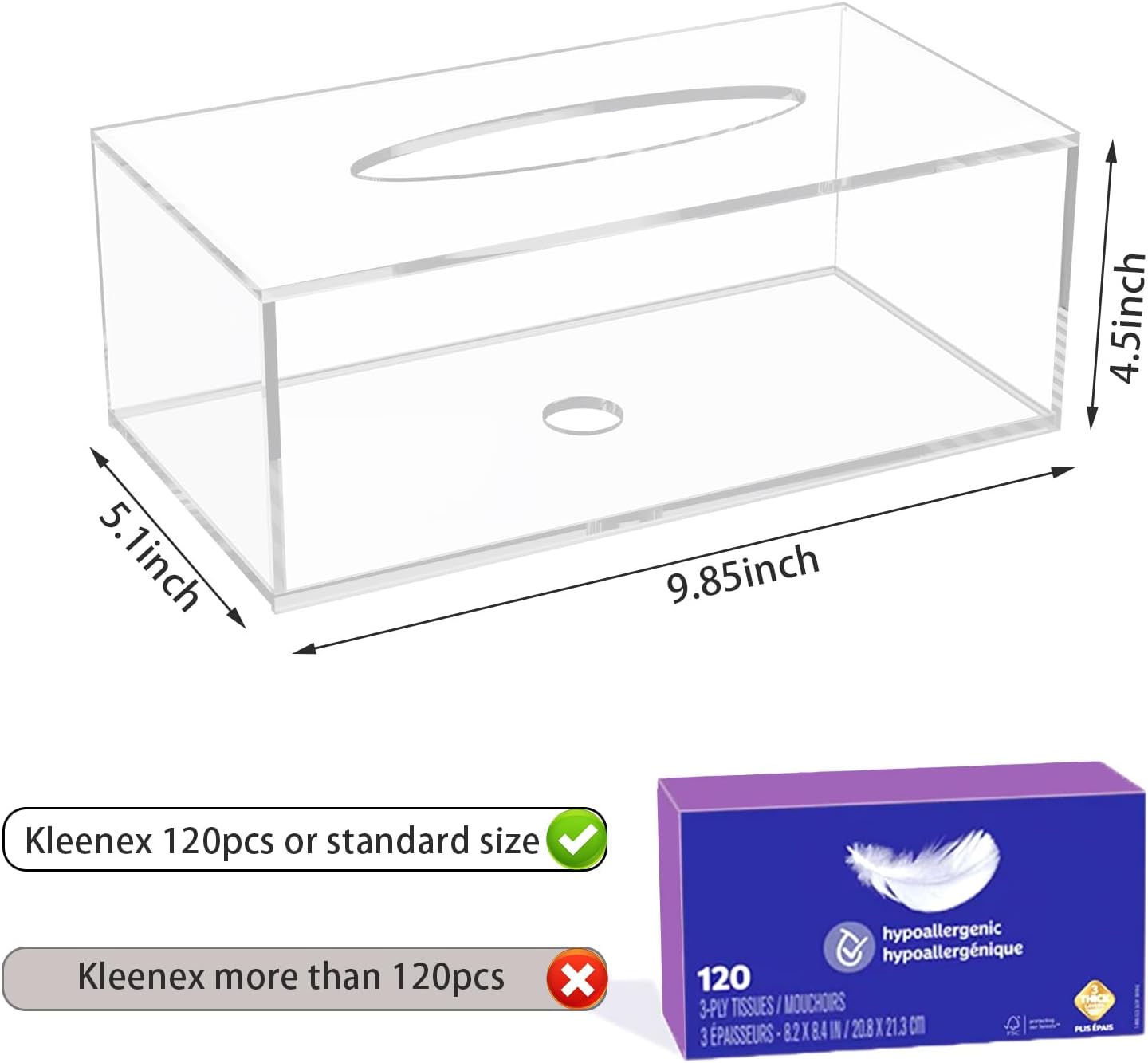 Acrylic Tissue Box Cover for C - огляд і ціна Home Bathroom Images