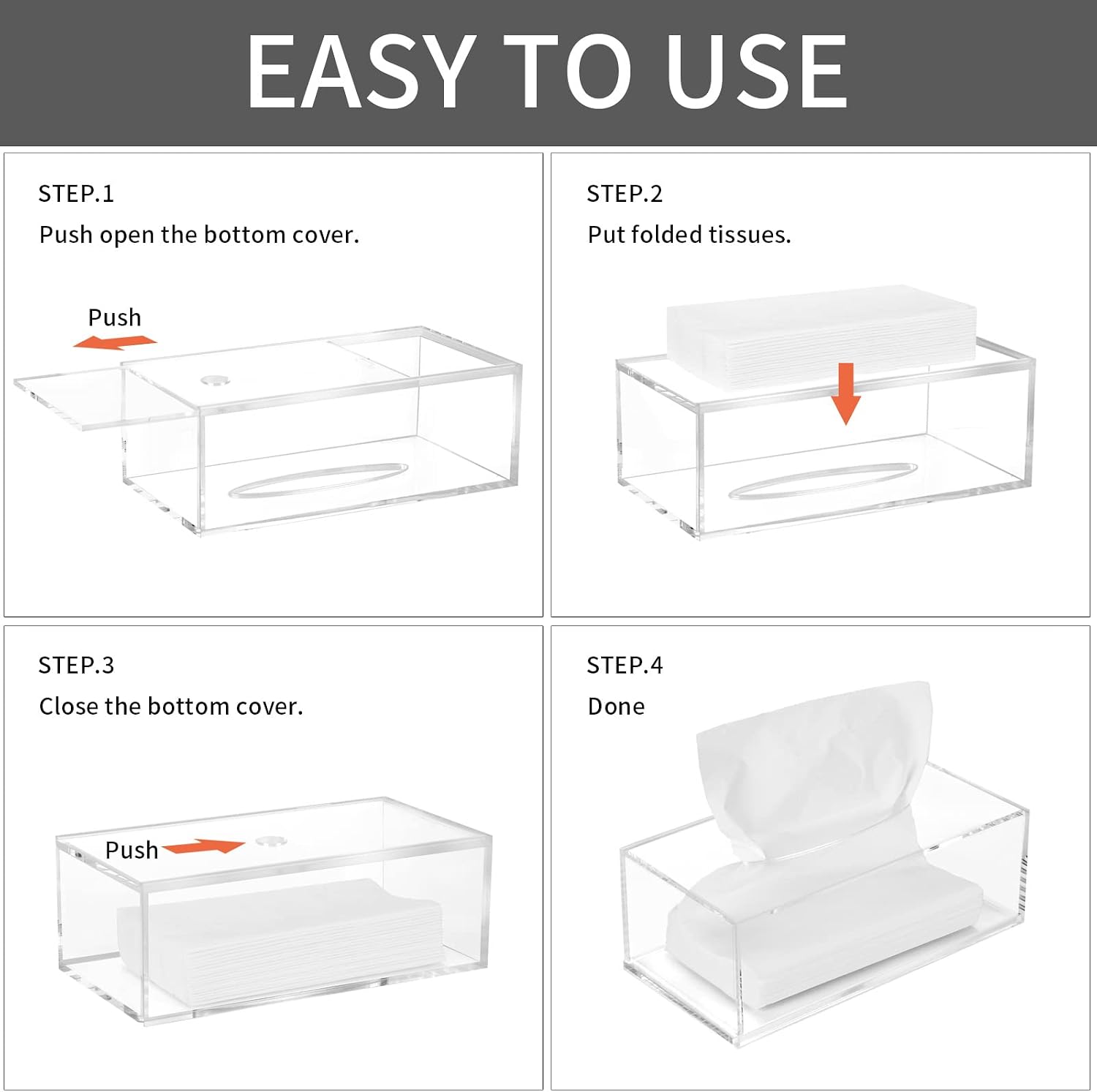 Acrylic Tissue Box Cover for C - огляд і ціна Home Bathroom Images