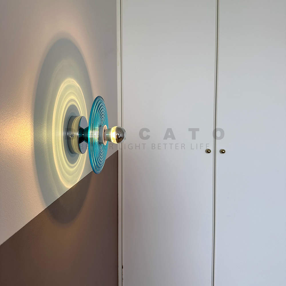 Water Ripple Glass Wall Lamp D - огляд і ціна Home Bathroom Lighting Design