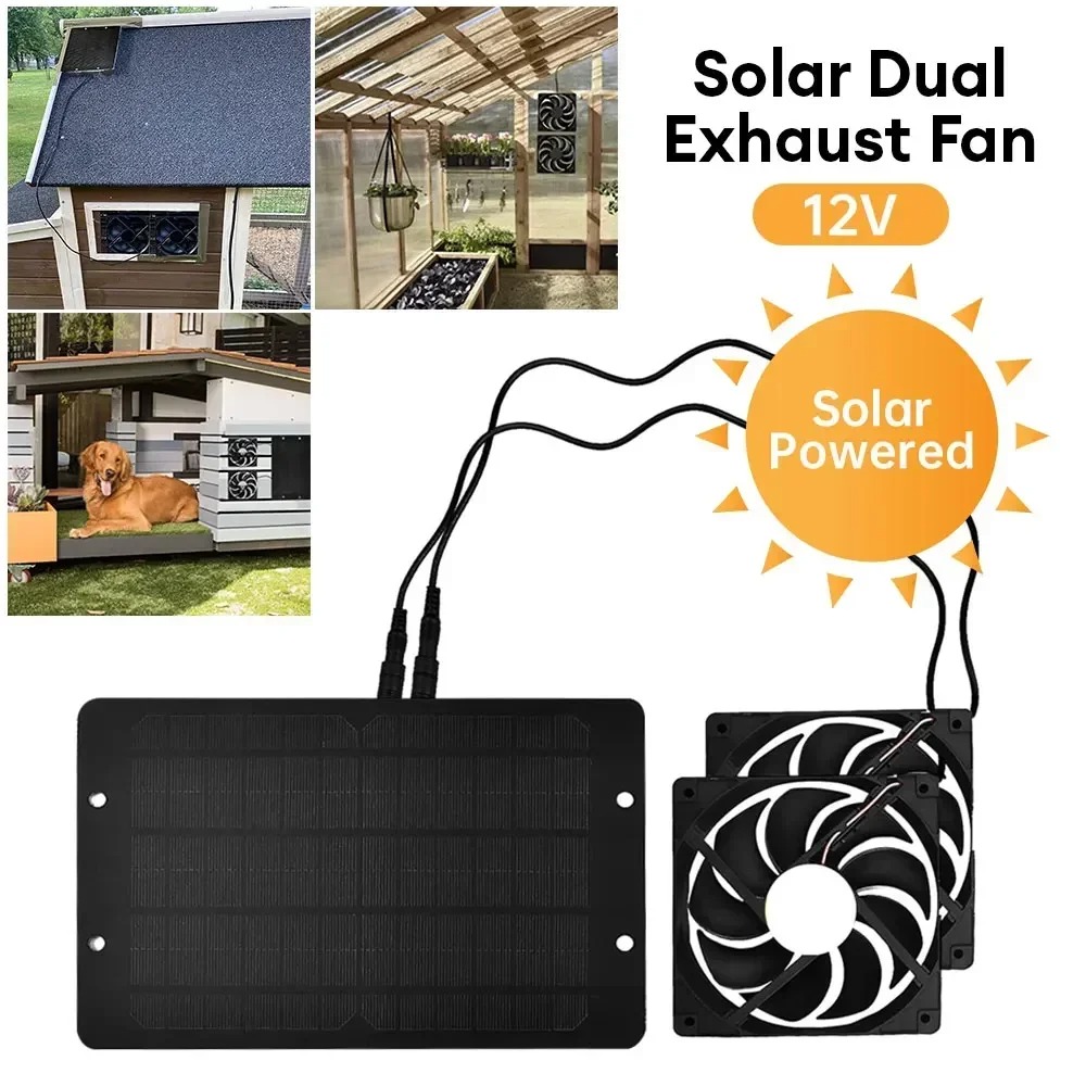 10W 12V Solar Roof Vent Fan Ea - огляд і ціна Home Bathroom Vent