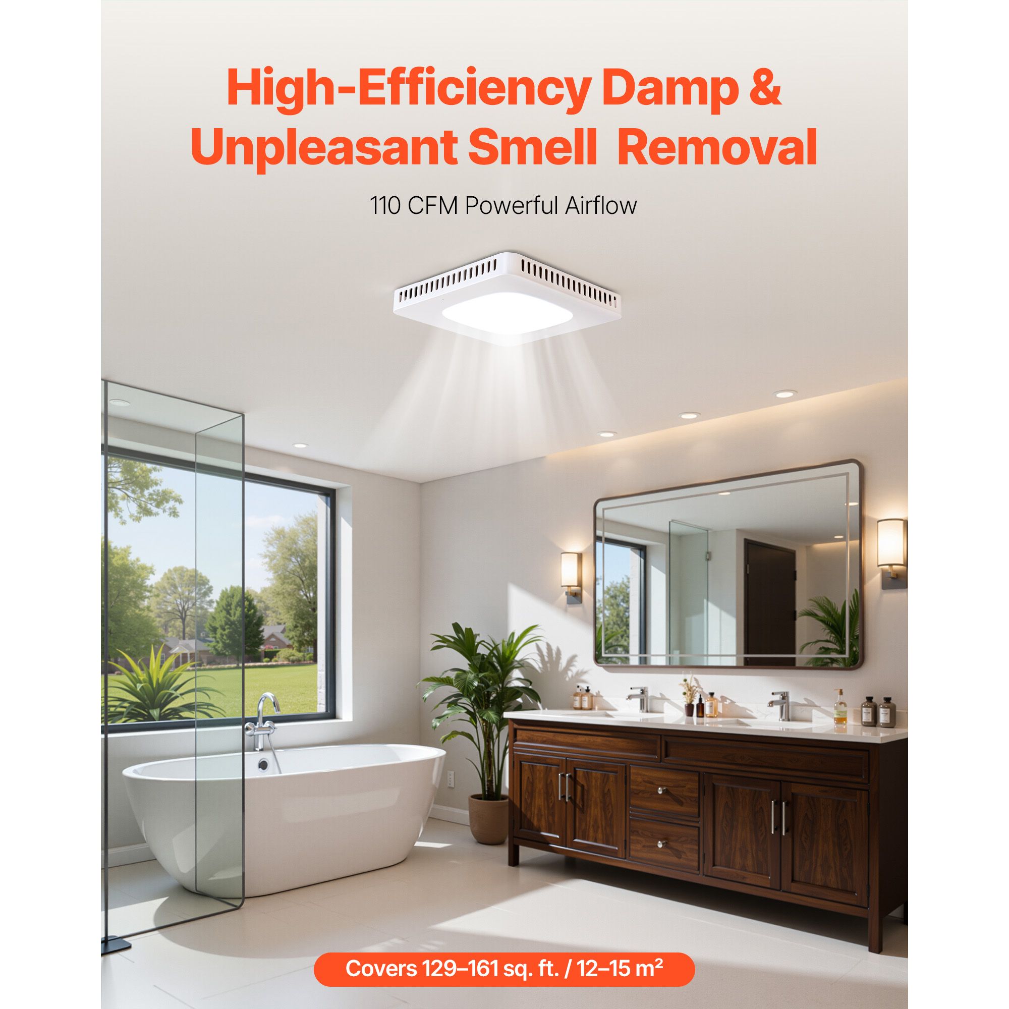 Bathroom Exhaust Fan with LED  - огляд і ціна Home Bathroom Vent Fans