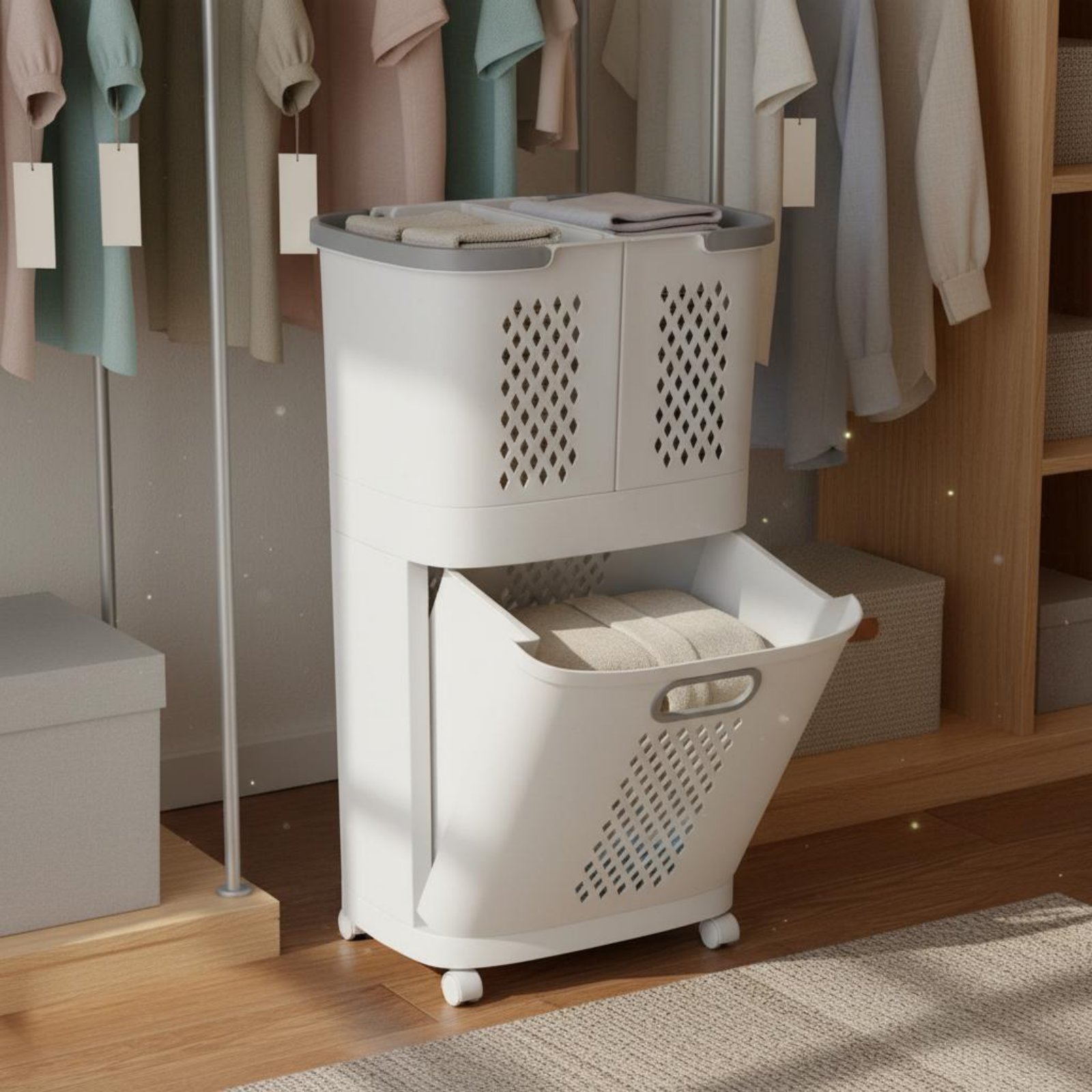 Laundry Sorter Bin Space Savin - огляд і ціна Home Bathroom Vent