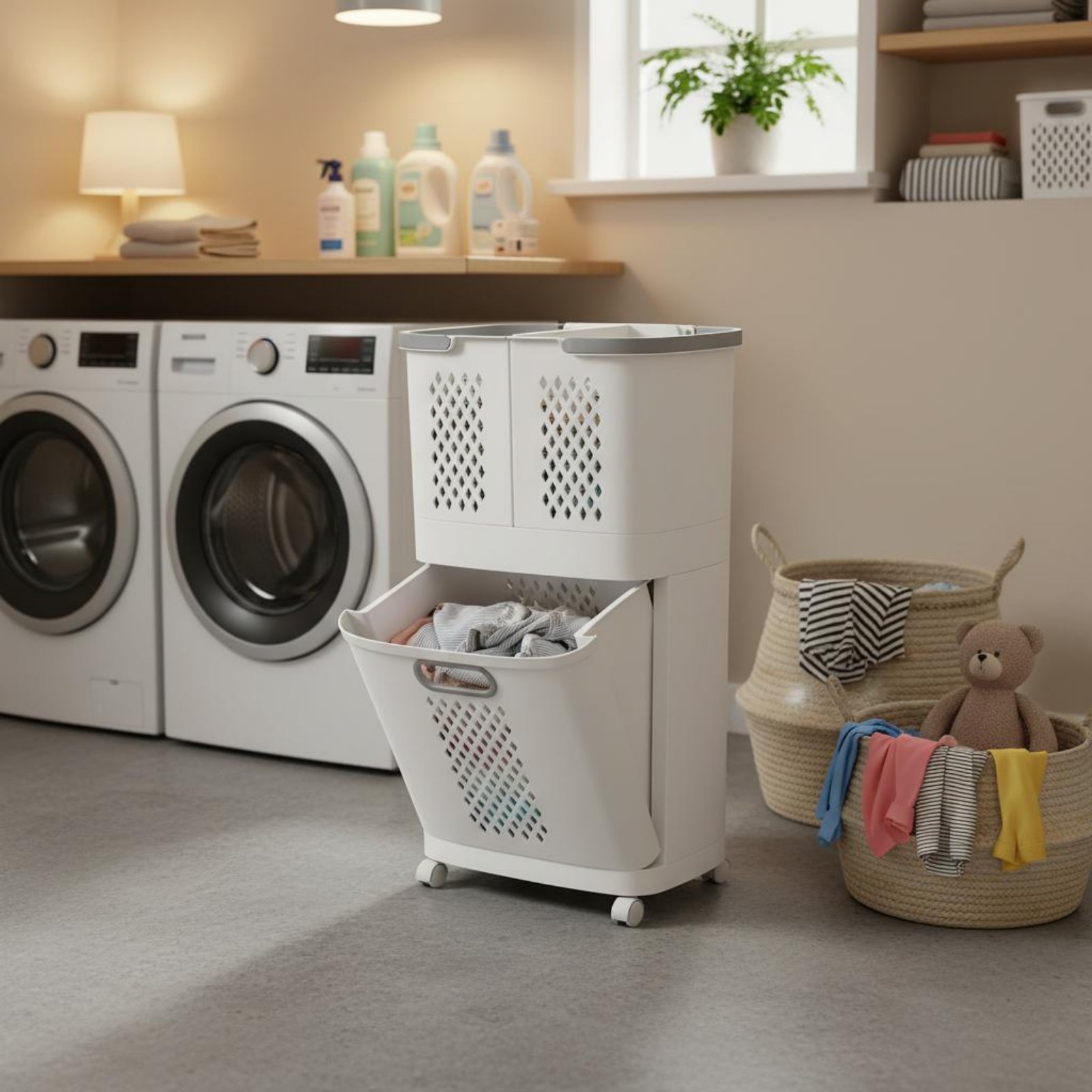 Laundry Sorter Bin Space Savin - огляд і ціна Home Bathroom Vent