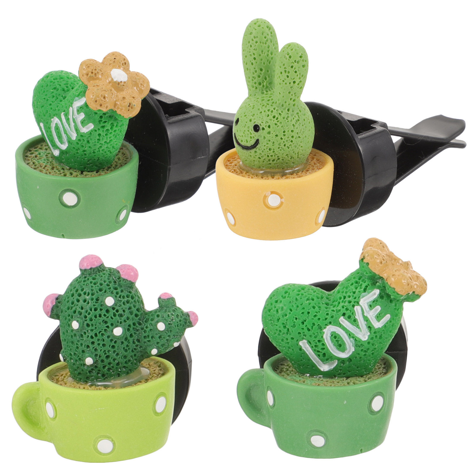 4Pcs Cute Cactus Car Vent Clip - огляд і ціна Home Bathroom Vent