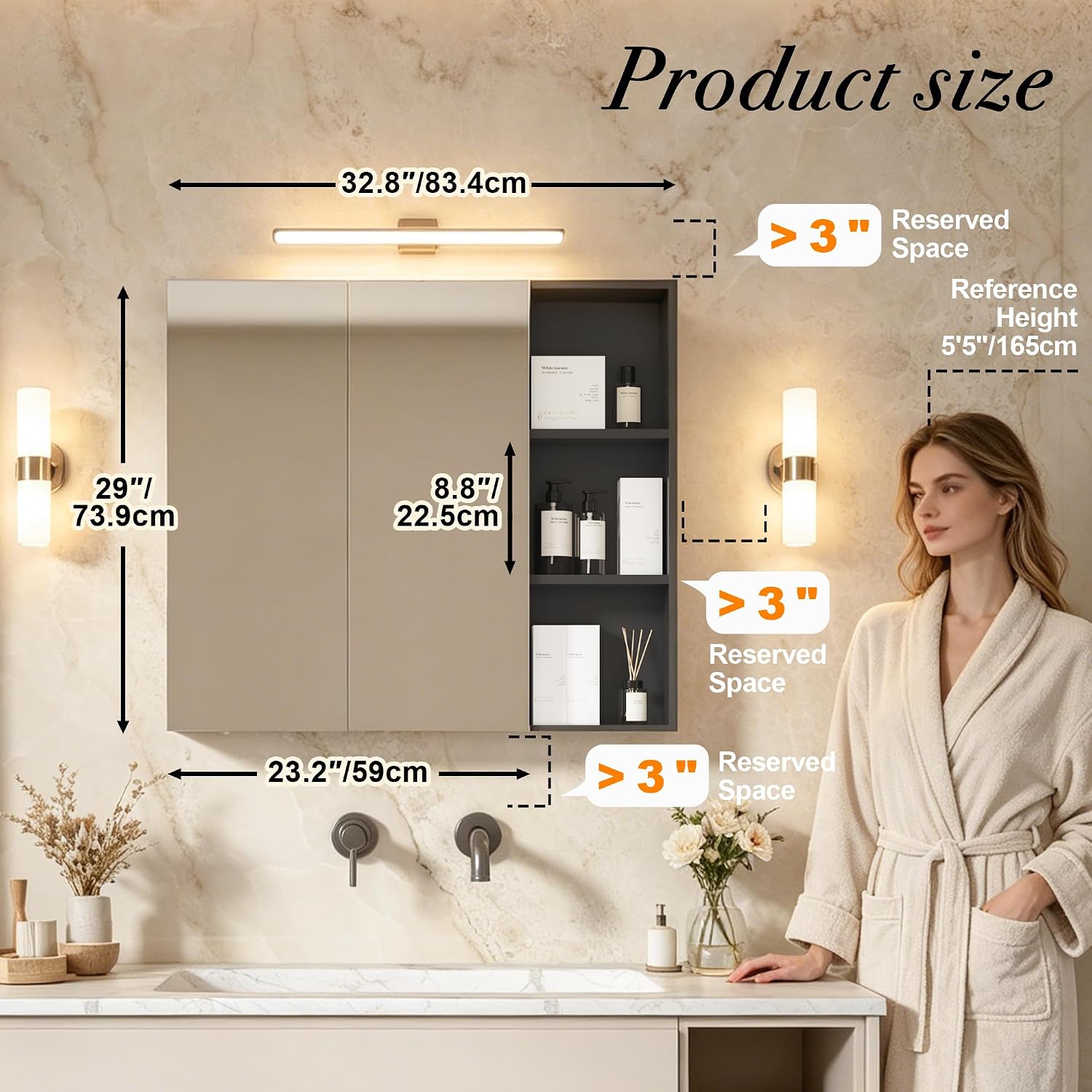 Modern Frameless Medicine Cabi - огляд і ціна Bathroom Cabinet Mirror
