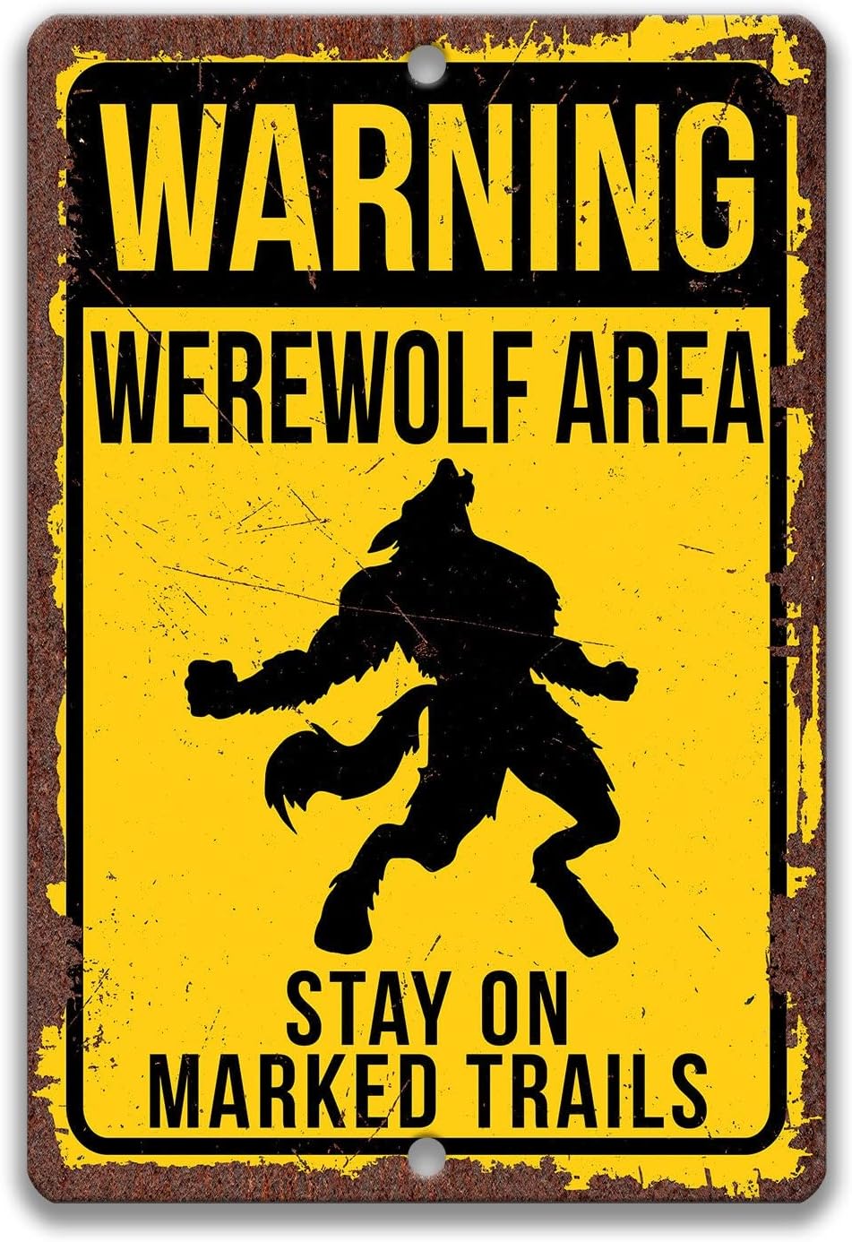 Werewolf Sign, Howling Metal T - огляд і ціна Home Bathroom Signs