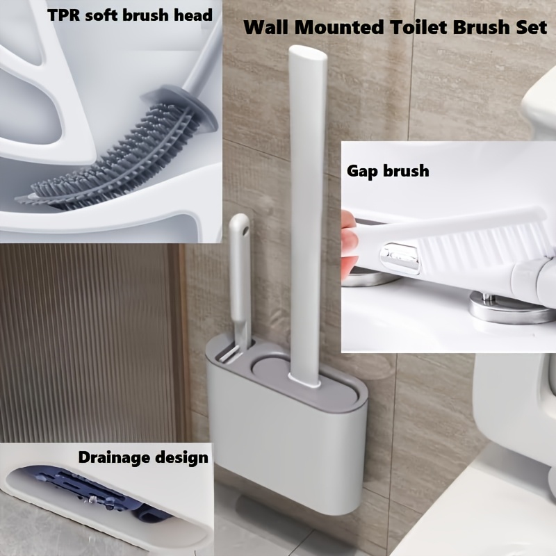 Wall Mount Toilet Brush Set, M - огляд і ціна Home Bathroom Cleaning Kit