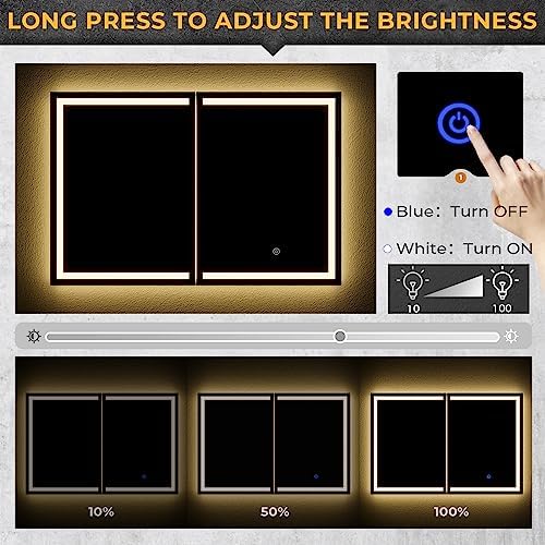 Lighted Medicine Cabinet with  - огляд і ціна Bathroom Cabinet Mirror