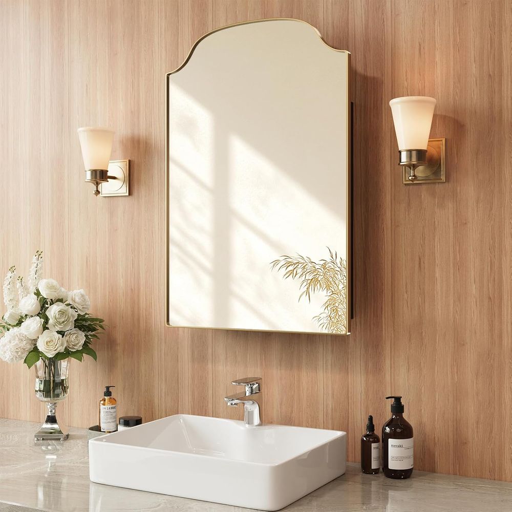 Gold Metal Surface Mount Medic - огляд і ціна Bathroom Cabinet Mirror