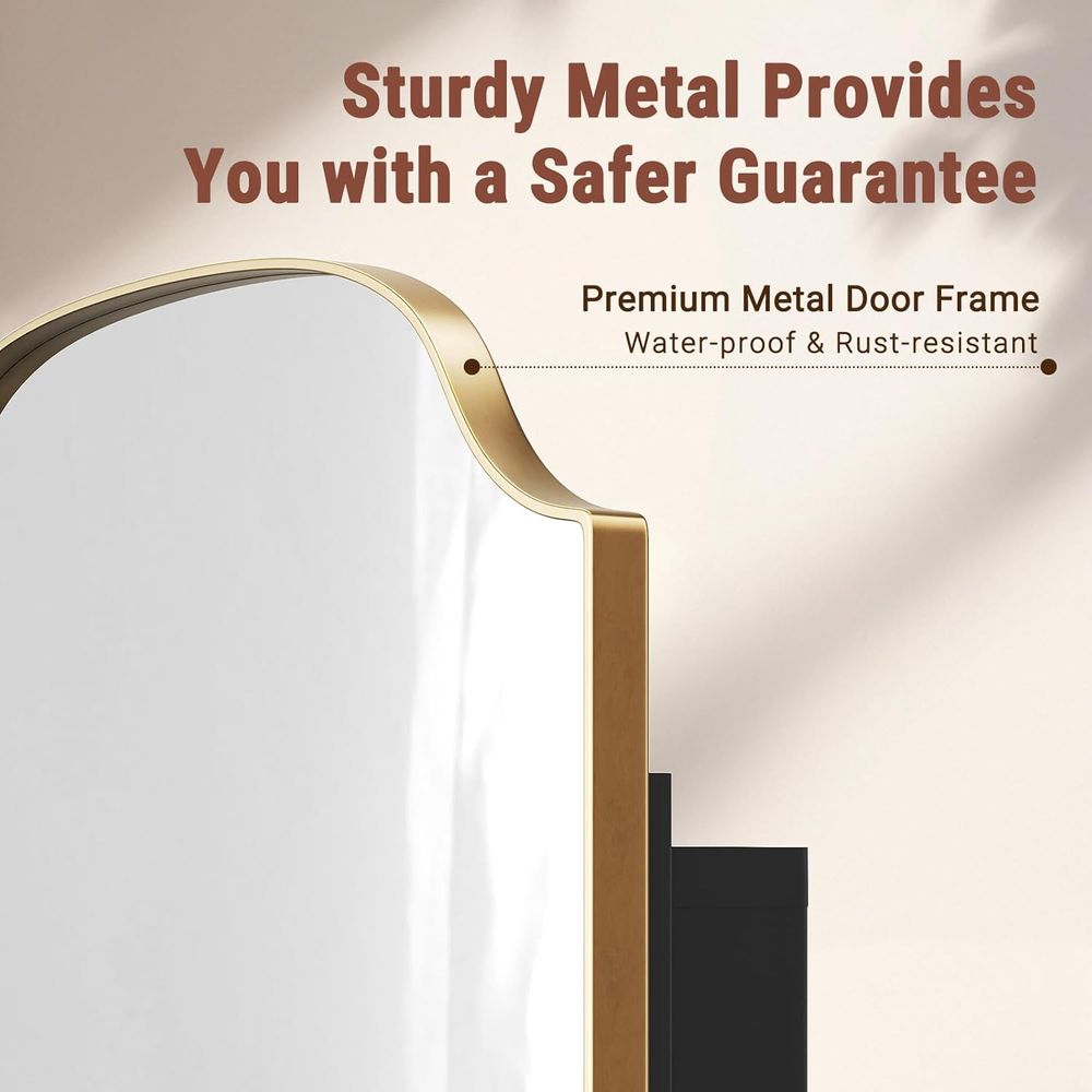 Gold Metal Surface Mount Medic - огляд і ціна Bathroom Cabinet Mirror