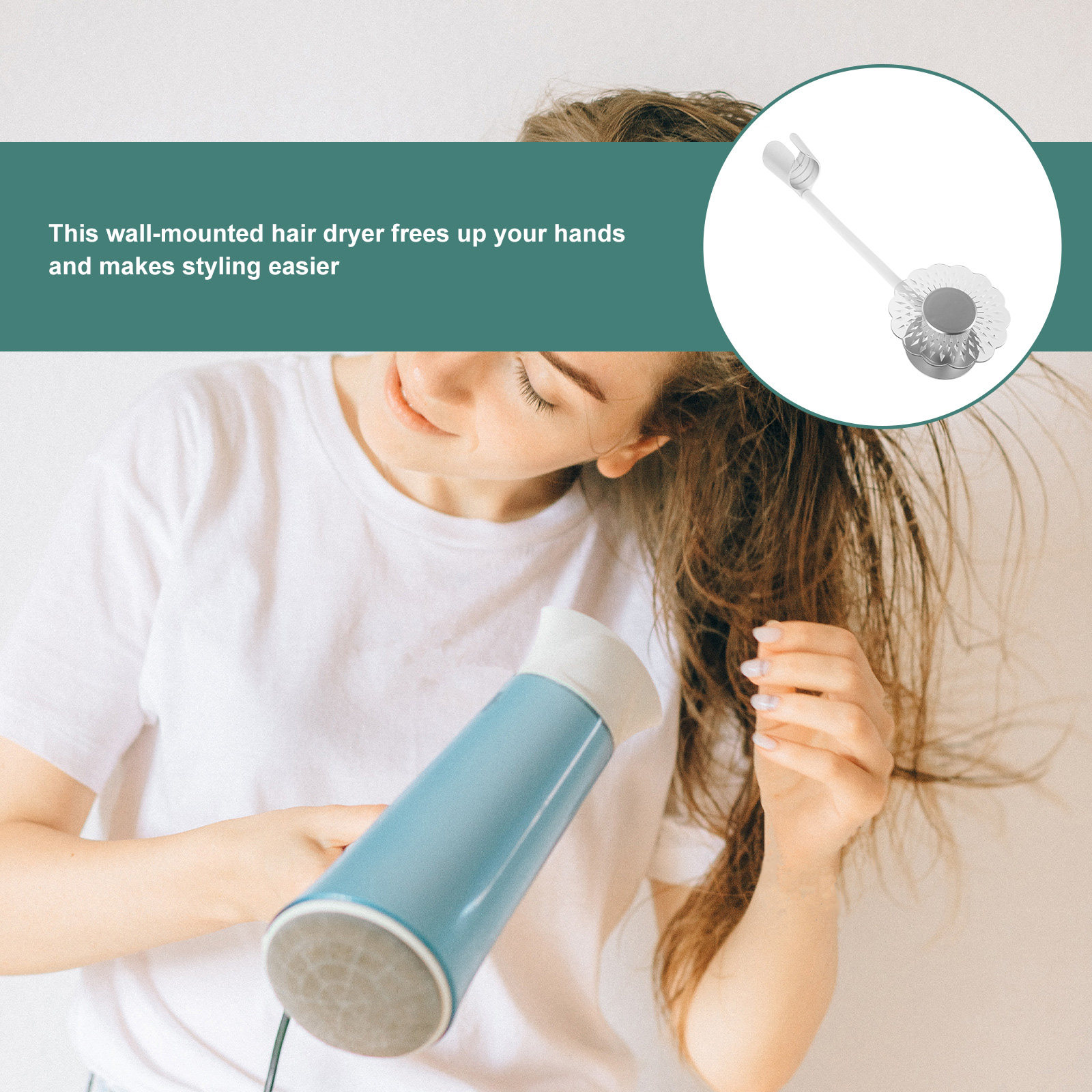 Hair Dryer Stand Holder Floor  - огляд і ціна Home Bathroom Hand Dryer