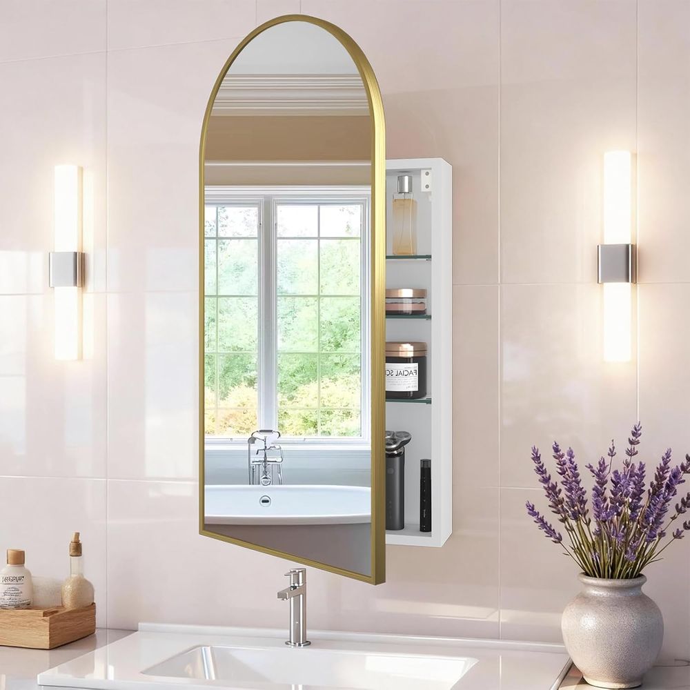 Luxurious Arched Gold Bathroom - огляд і ціна Bathroom Cabinet Mirror
