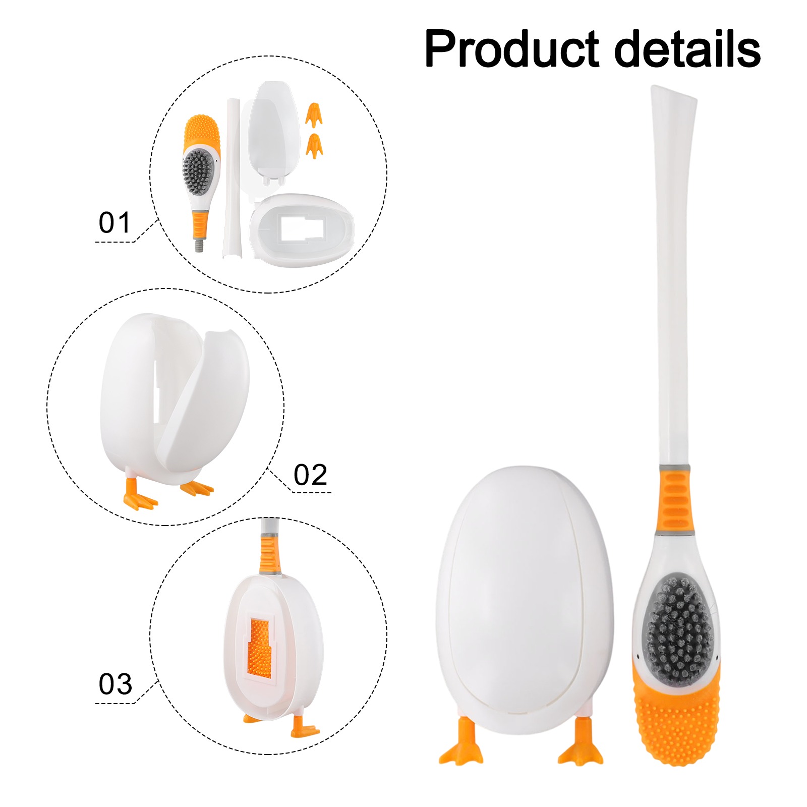 1PC Silicone Toilet Brush With - огляд і ціна Home Bathroom Cleaning Kit