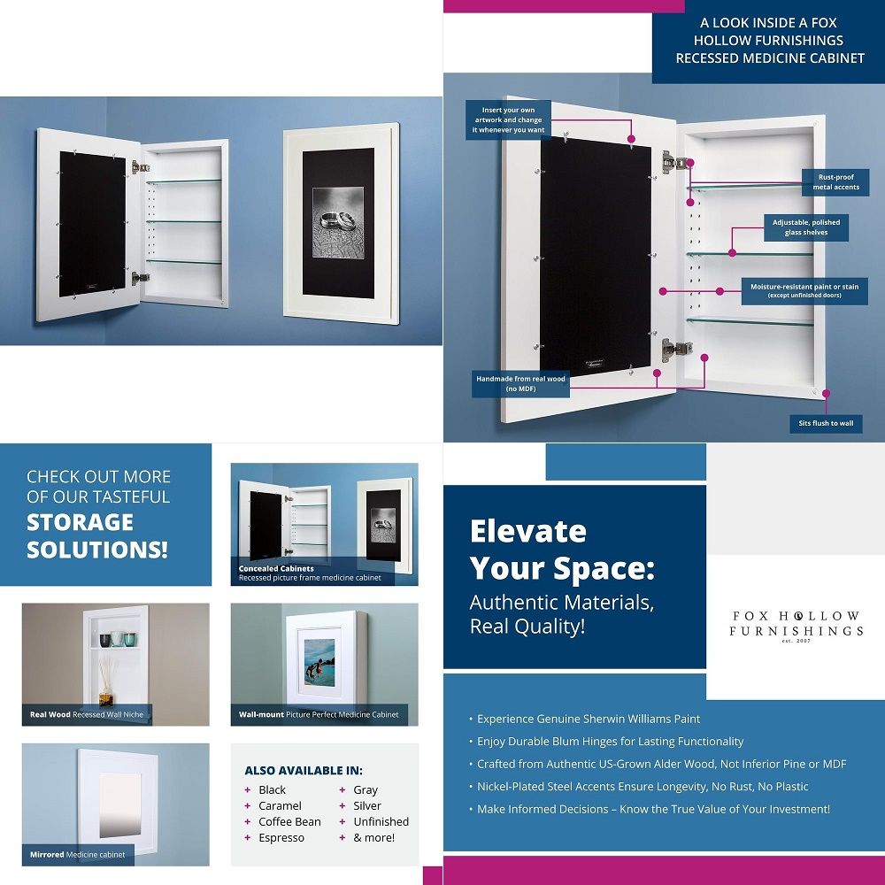 Concealed Picture Frame Medici - огляд і ціна Bathroom Cabinet Mirror