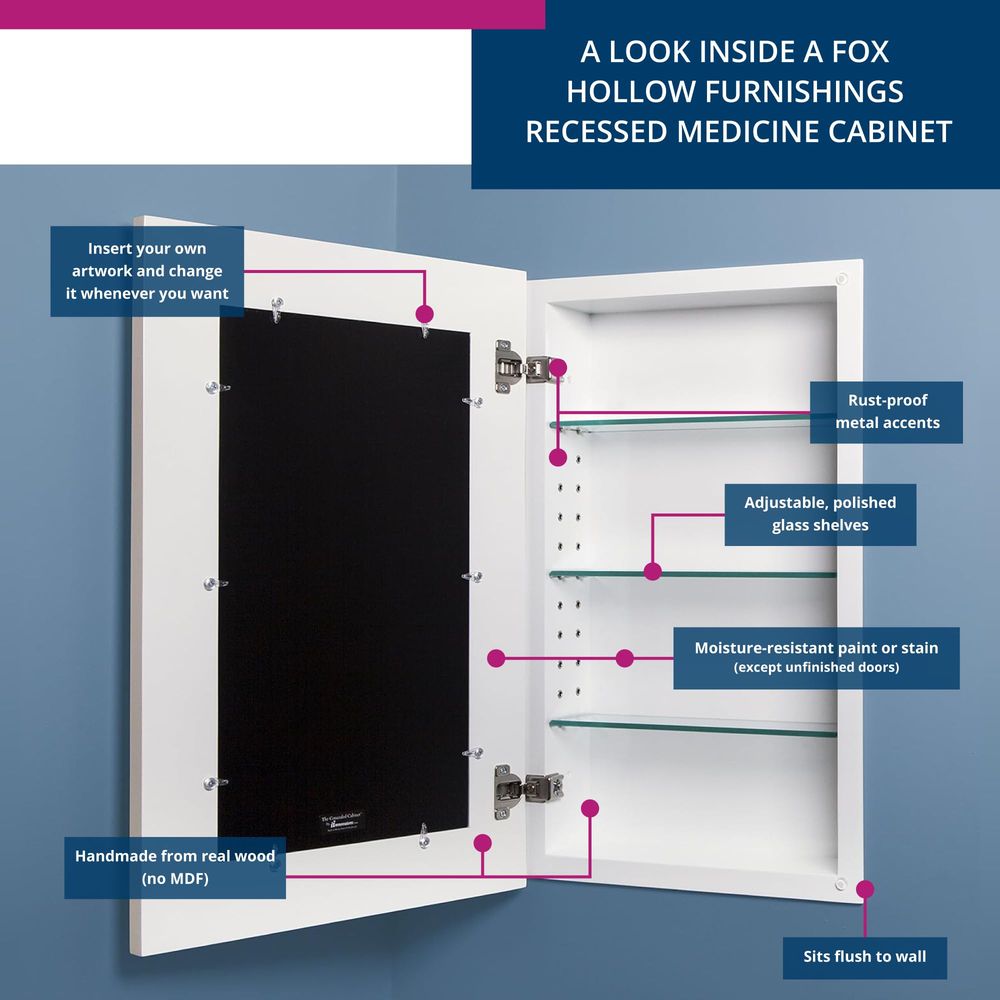 Concealed Picture Frame Medici - огляд і ціна Bathroom Cabinet Mirror