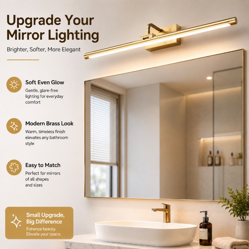 40cm 55cm 70cm Vintage LED Van - огляд і ціна Bathroom Cabinet Mirror