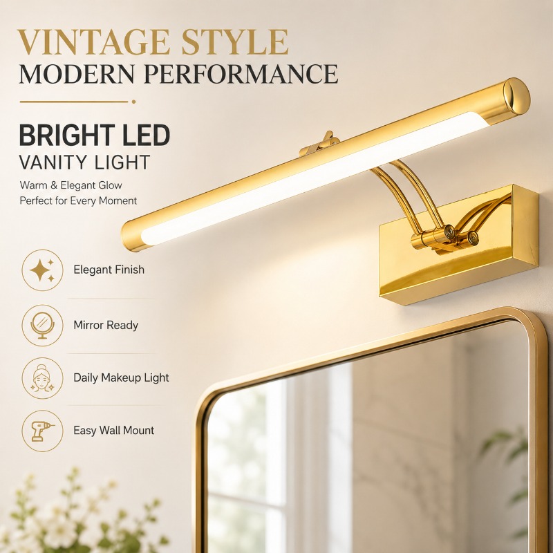 40cm 55cm 70cm Vintage LED Van - огляд і ціна Bathroom Cabinet Mirror