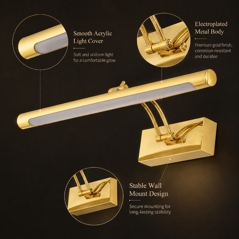 40cm 55cm 70cm Vintage LED Van - огляд і ціна Bathroom Cabinet Mirror