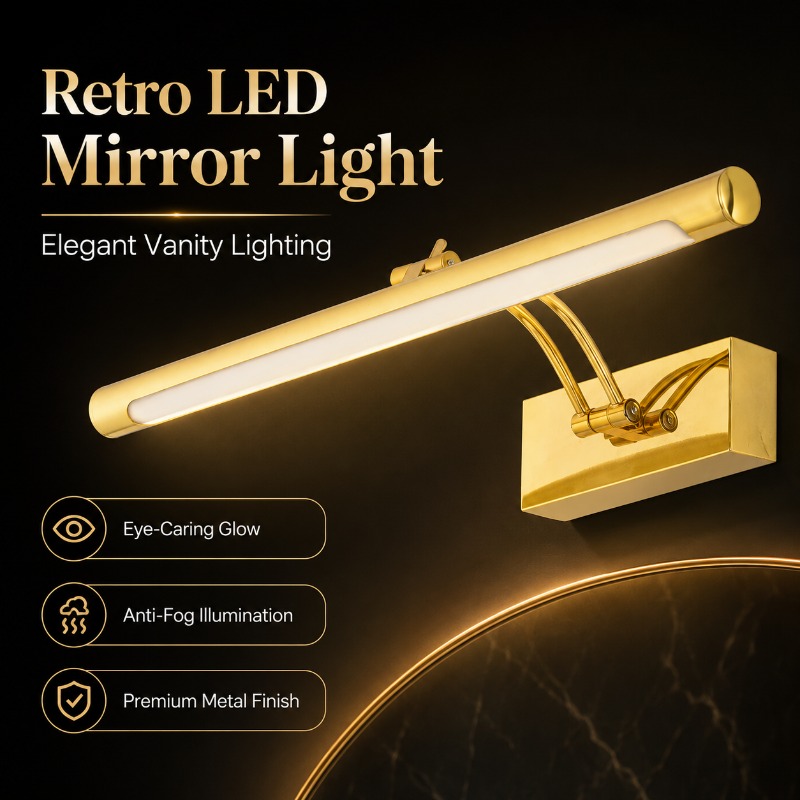40cm 55cm 70cm Vintage LED Van - огляд і ціна Bathroom Cabinet Mirror
