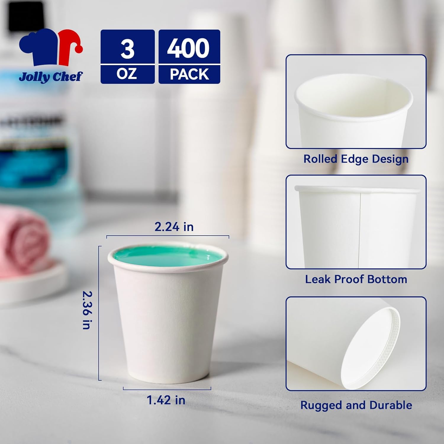 400 Count 3 oz Bathroom Paper  - огляд і ціна Home Bathroom Images