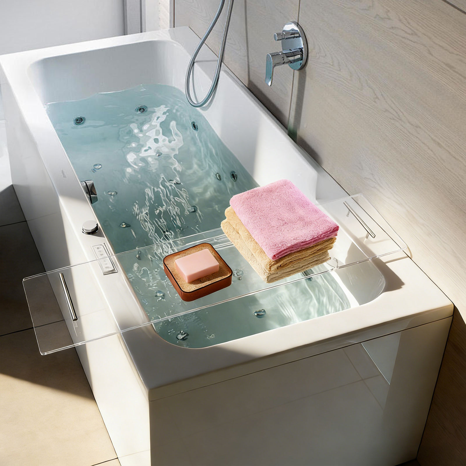 Acrylic Bathtub Tray, Luxury C - огляд і ціна Bath Caddy Tray