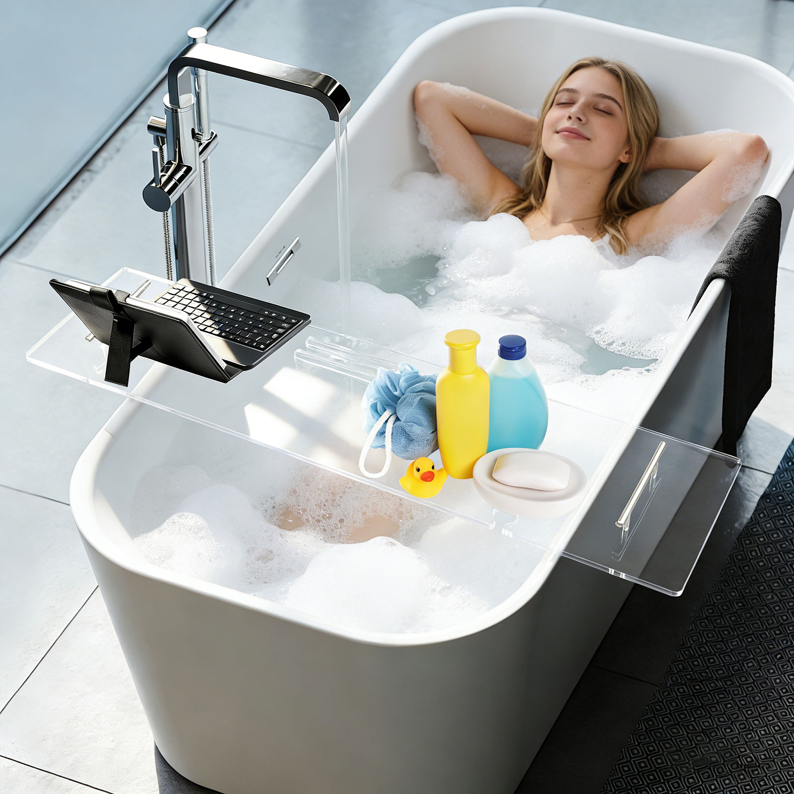 Acrylic Bathtub Tray, Luxury C - огляд і ціна Bath Caddy Tray