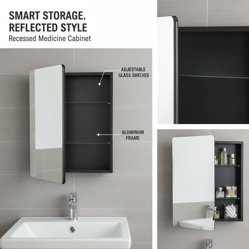 Mirrored medicine cabinet (662 - огляд і ціна Bathroom Cabinet Mirror
