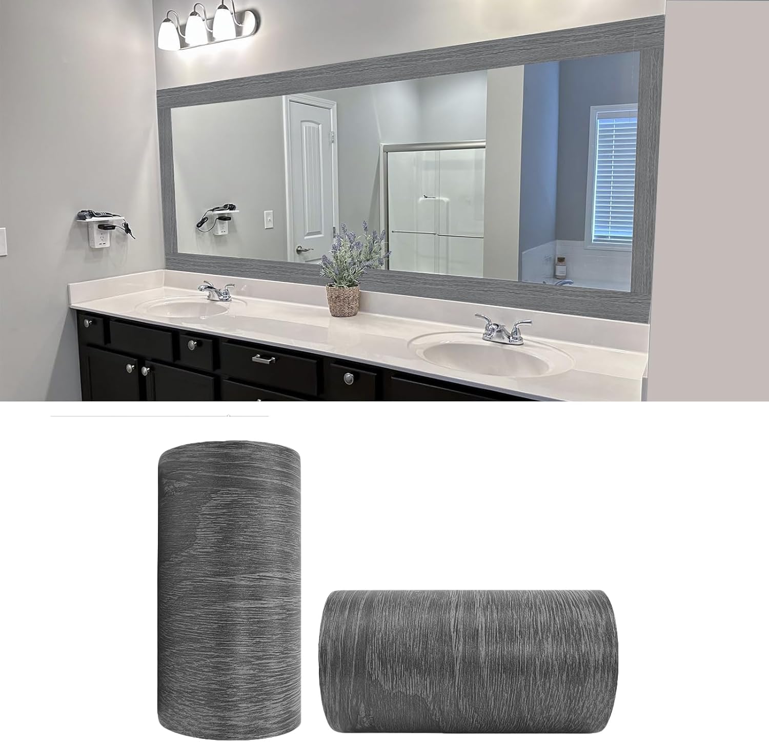 Dark Grey Wood Grain 3D Peel a - огляд і ціна Home Bathroom Images