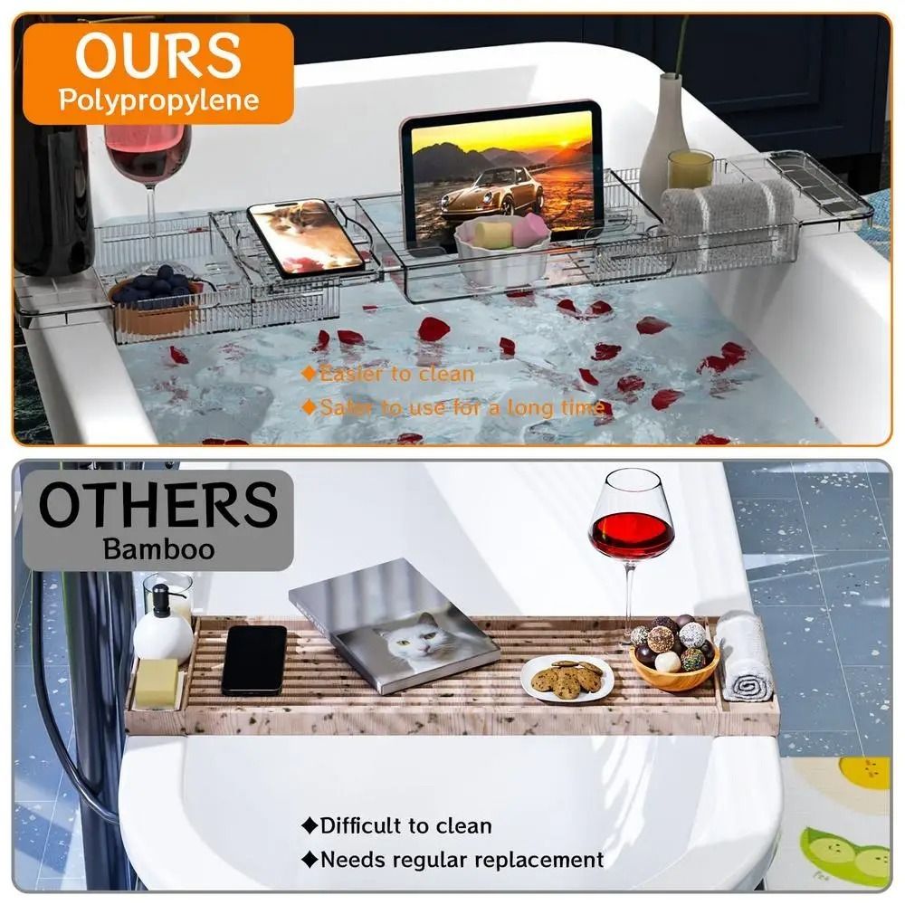 Transparent Bathtub Holder Tra - огляд і ціна Bath Caddy Tray