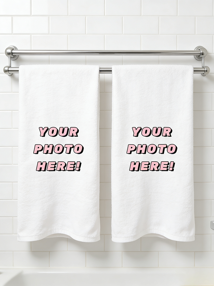 1Pc/2Pc Custom Photo Towel, Up - огляд і ціна Home Bathroom Images
