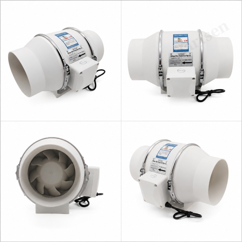 4/5/6 Inch Mixed Flow Inline F - огляд і ціна Home Bathroom Vent Fans