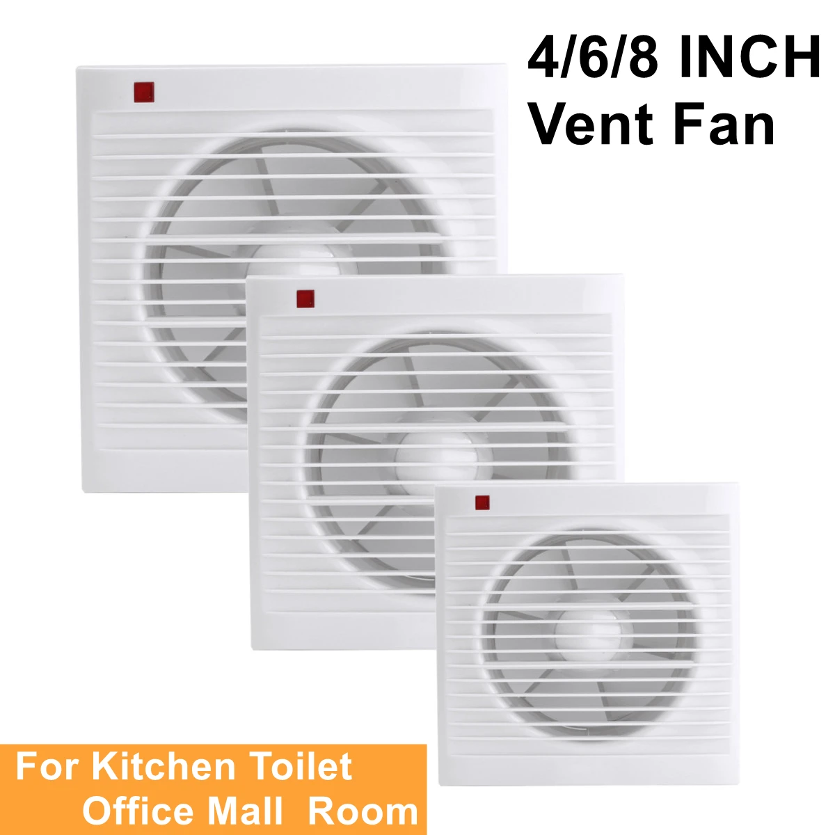 4 Inch 6 Inch 8 Inch 220V Mute - огляд і ціна Home Bathroom Vent