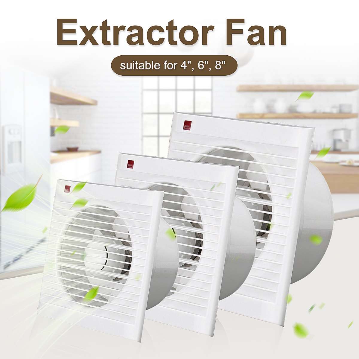 4 Inch 6 Inch 8 Inch 220V Mute - огляд і ціна Home Bathroom Vent