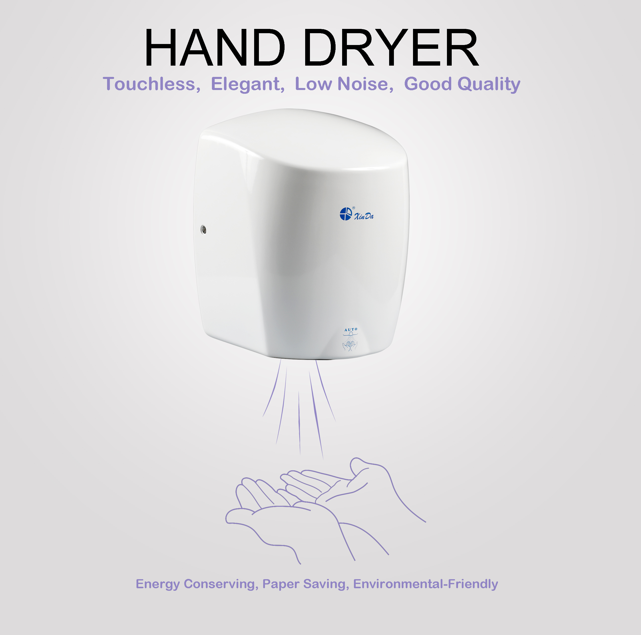 The XinDa GSQ87 White Factory  - огляд і ціна Home Bathroom Hand Dryer